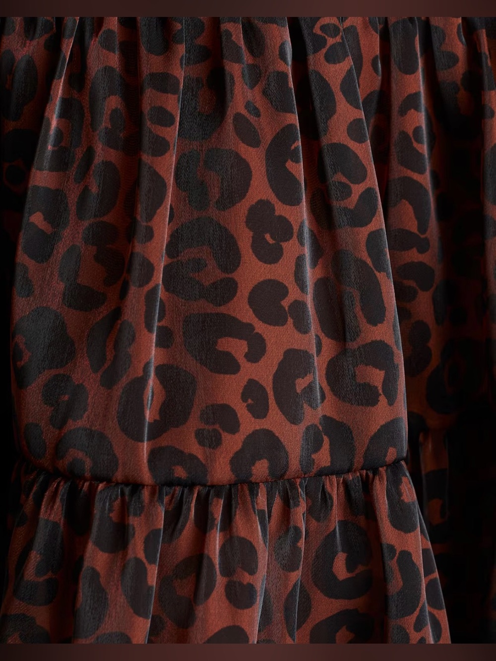 H&M Animal Print Brown Organza Dress 2T NWT - Picture 4 of 8